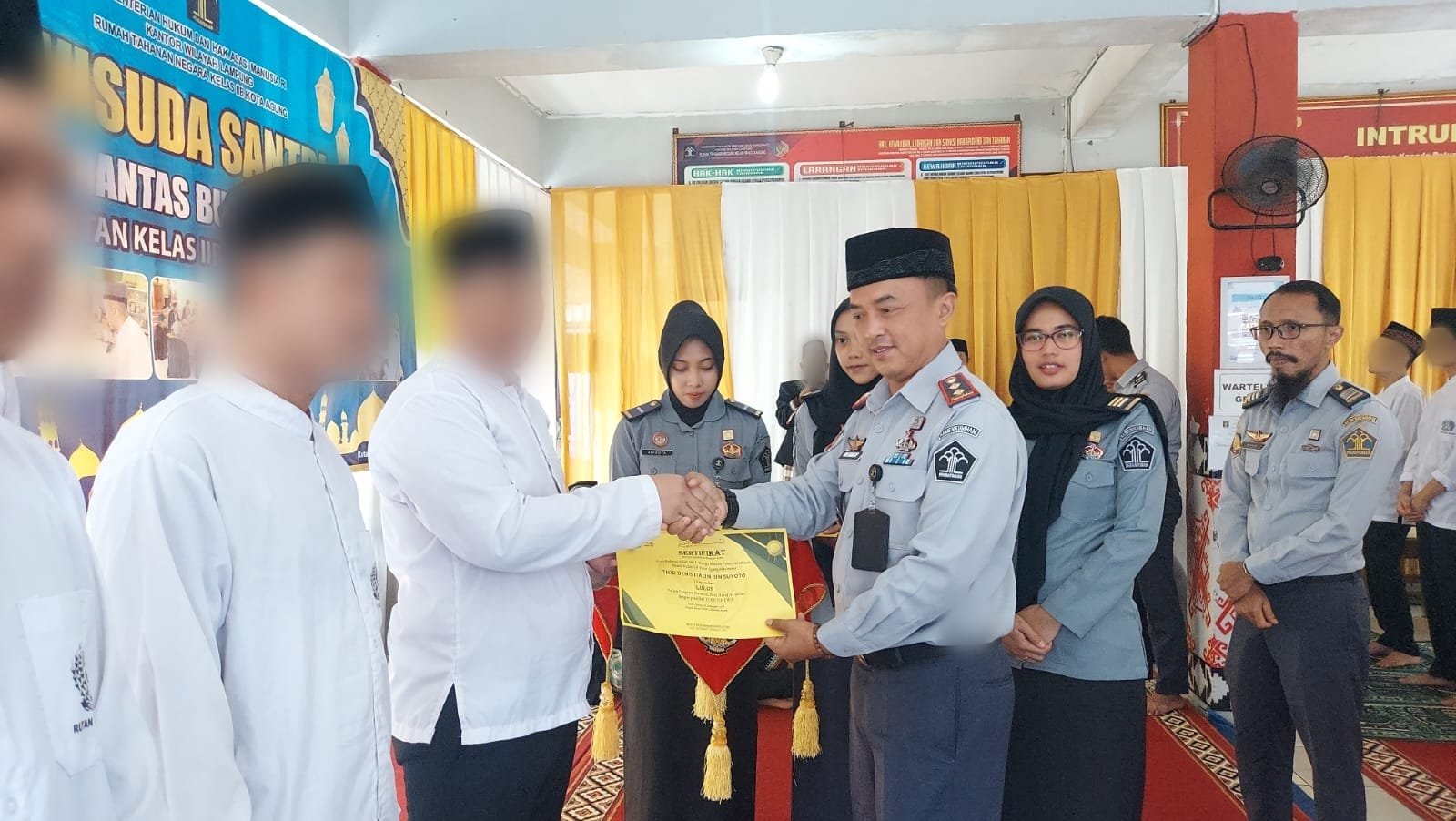 Berantas Buta Huruf AL-QURAN, Rutan KOTA AGUNG Wisuda 56 Santri