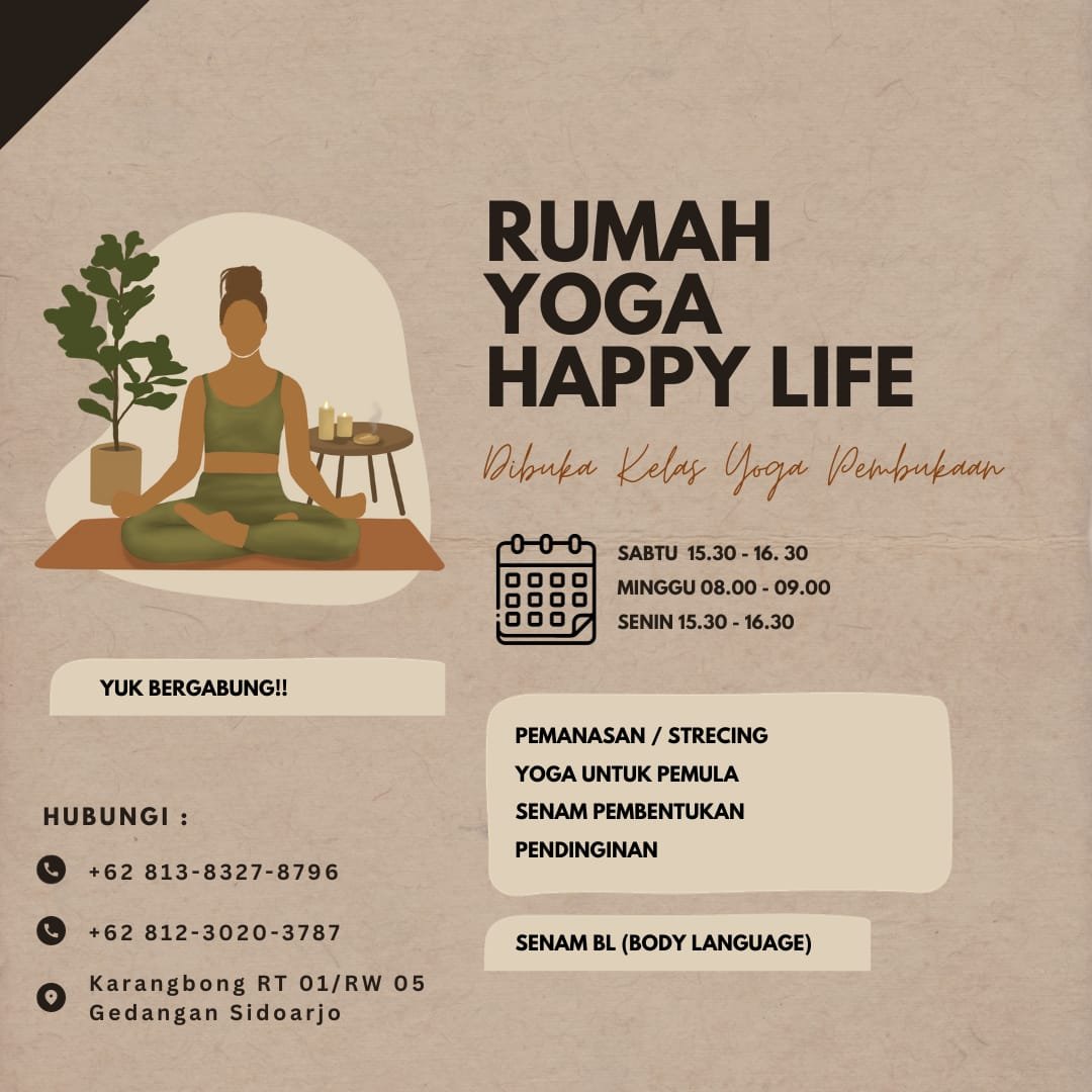 Rumah Yoga Happy Life, Inspirasi Seorang Guru SMAN 3 Sidoarjo