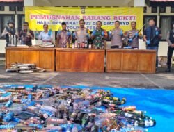 Pemusnahan Barang Bukti Hasil Ops Pekat 2023 dan Giat KRYD Polres Tebo