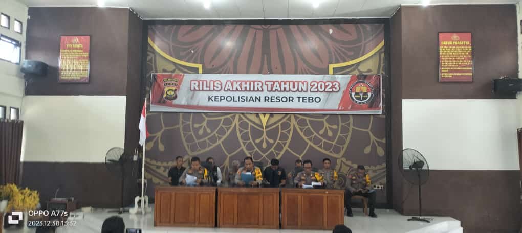 Pemusnahan Barang Bukti Hasil Ops Pekat 2023 dan Giat KRYD Polres Tebo