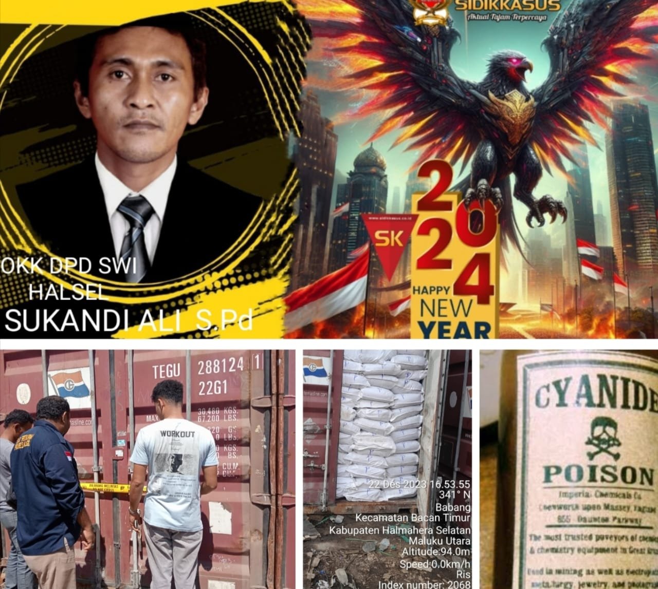 Marak Beredar Kimia Ilegal Di Halsel, OKK SWI Desak Mabespolri Ambil Ahli Kasus CN Belasan Ton Di UPPL Babang