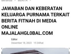 Hak Jawab Media Majalah Global, Terkait Dugaan Pemerasan Terhadap Narapidana