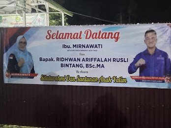 Caleg DPR-RI Ridhwan Ariffalah Rusli Bintang Mempererat Silaturahmi dengan Warga Peunaron dan Memberikan Santunan Anak Yatim di Aceh Timur