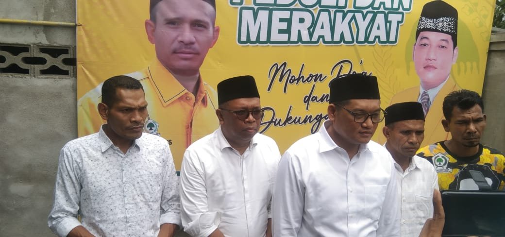 Caleg DPR RI Dari Partai Golkar ILham Pangestu Bersama Calon Legeslatif DPRA Dan DPRK Aceh Timur Silaturahmi Dengan Tim Serta Santunan Anak Yatim