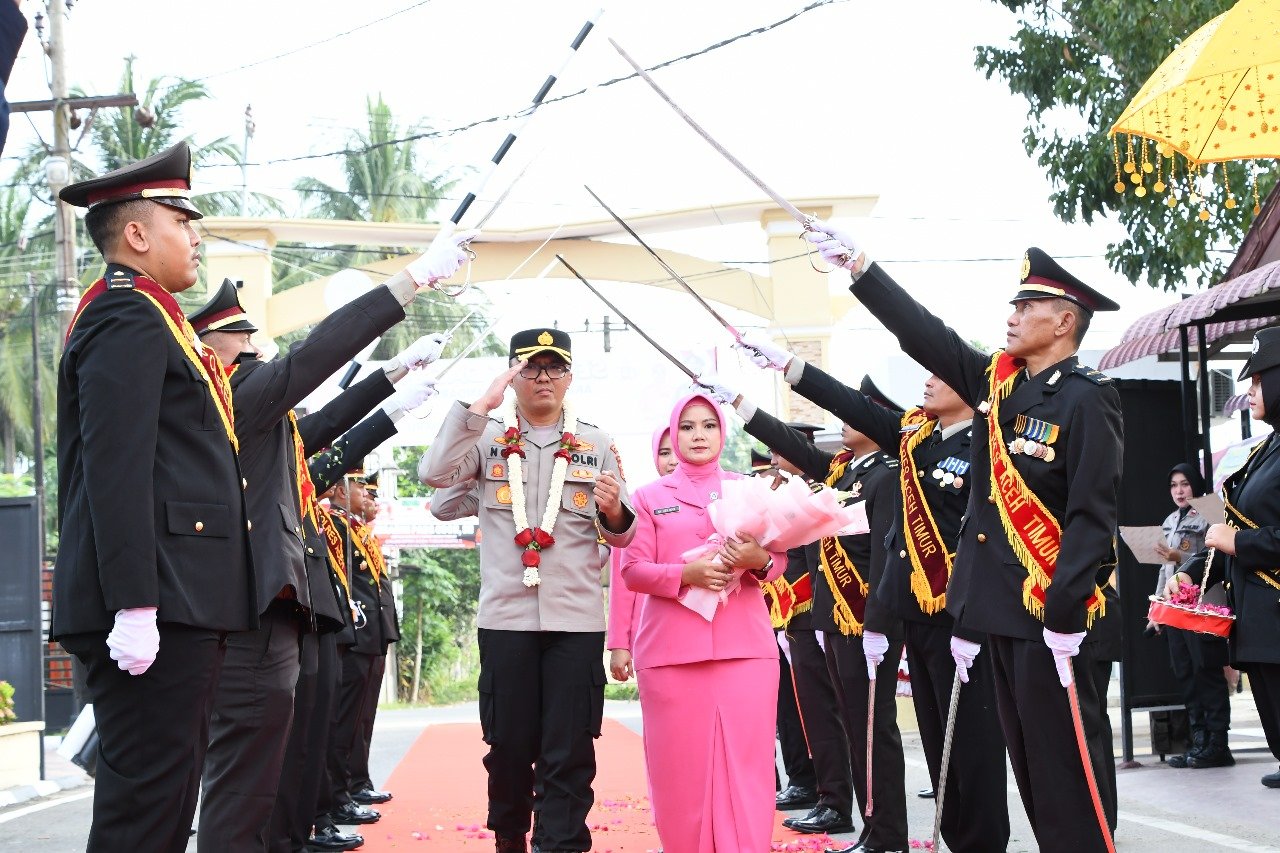 Serah Terima Jabatan Kapolres Aceh Timur Oleh AKBP Nova Suryandaru, S.I.K