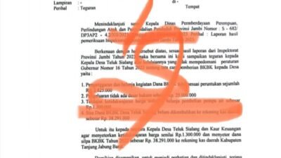 Diduga Temuan Penggunaan Dana BKBK Desa Teluk Sialang Tidak Ada Dasar Hukum Terindikasi Kangkangi Pergub No 16 Tahun 2022