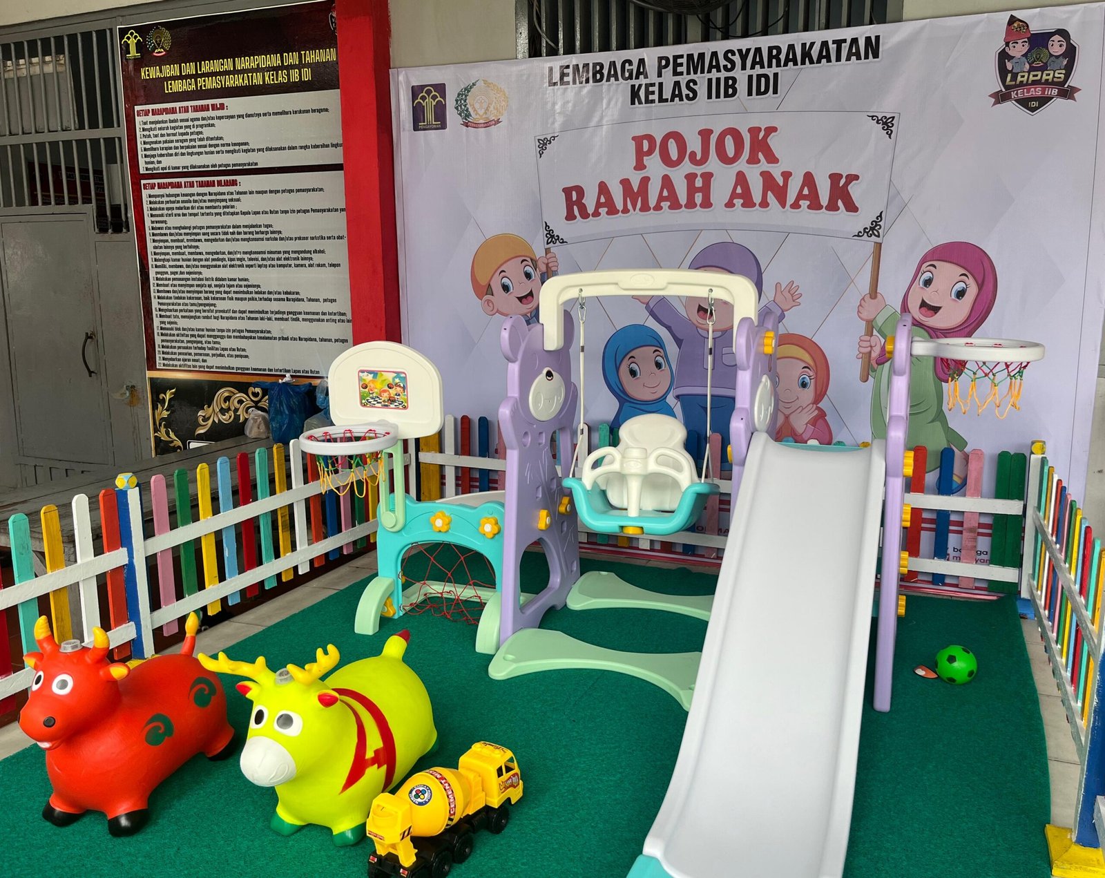 Tingkatkan Layanan Publik Berbasis HAM, Kalapas Idi Resmikan Pojok Ramah Anak