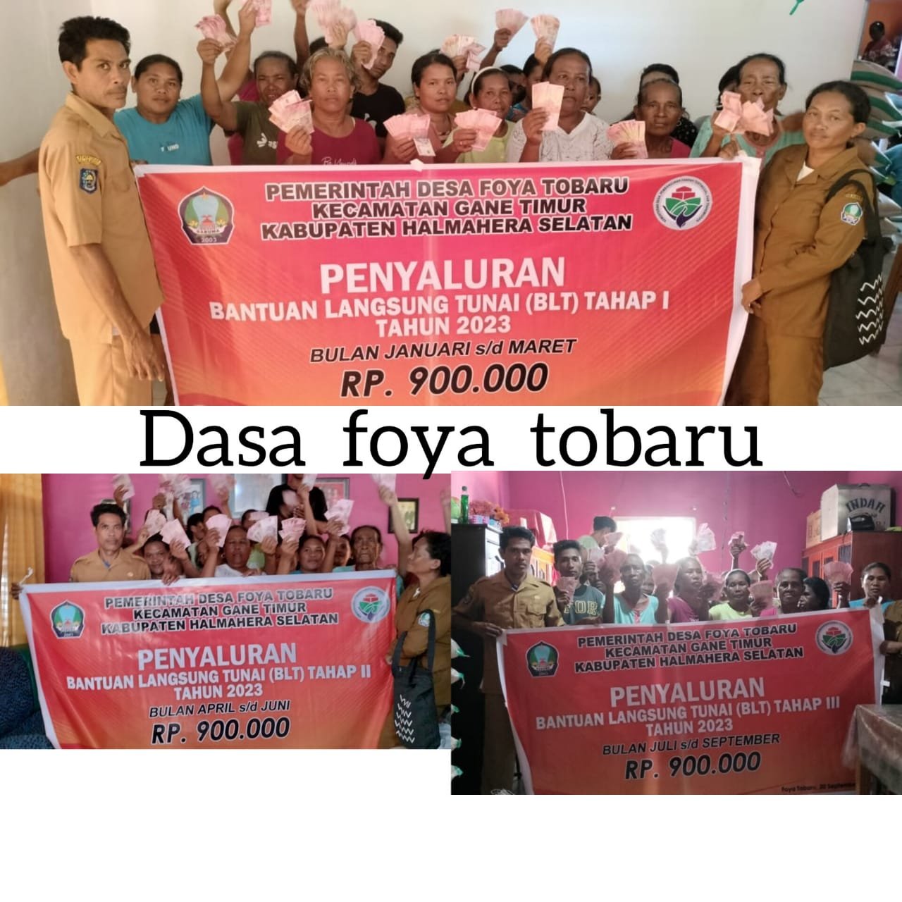 Pemerintah Desa Foya Tobaru Kembali Salurkan BLT DD Tahap l ll Dan lll 2023 Ke 23 KPM