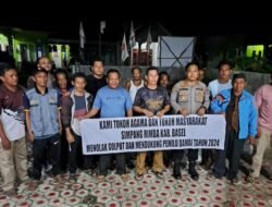 Masyarakat Simpang Rimba Bangka Selatan Mendeklarasikan Menolak Golput Dan Menciptakan Pemilu Damai 2024 