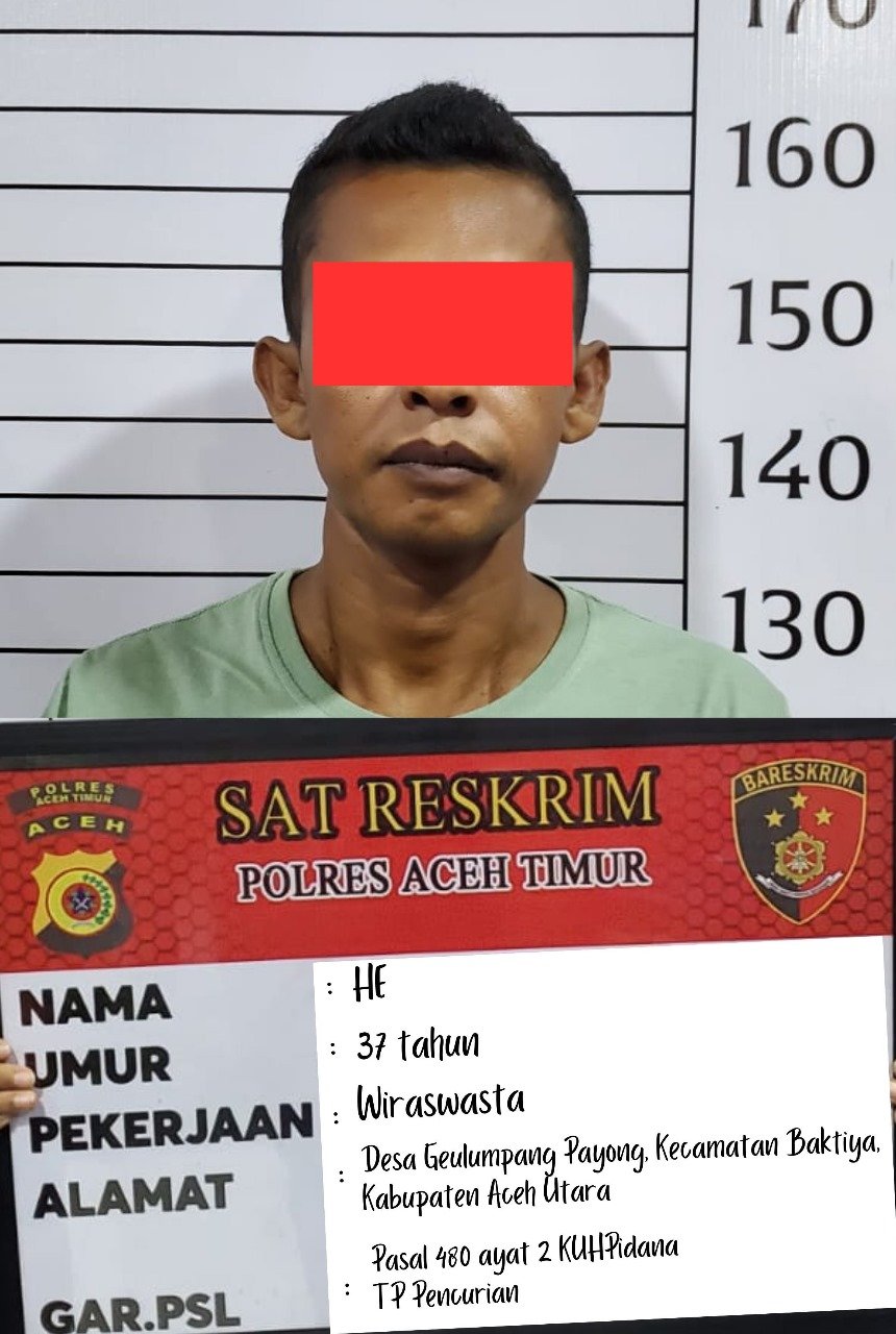 Polres Aceh Timur Amankan Satu Pelaku Curanmor Berikut Penadahnya