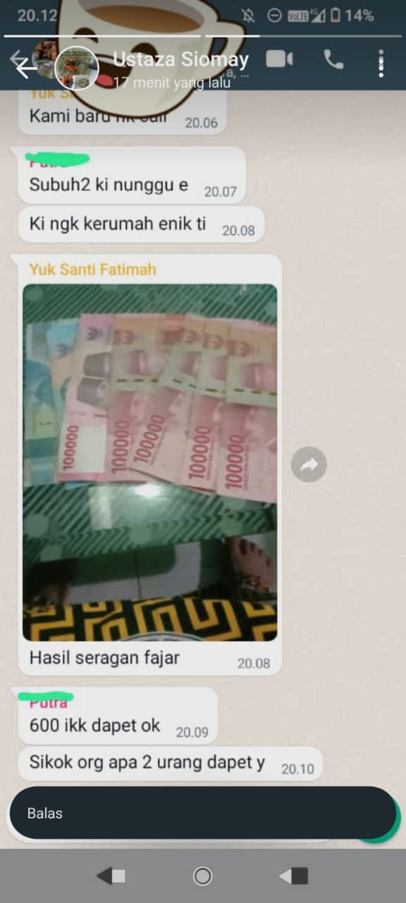 Sungguh Sangat Di Sayangkan Permainan Politik Serangan Fajar Mulai Beraksi di Shubuh Hari Diduga Caleg Aisyah (Icha) Dari Partai Demokrat