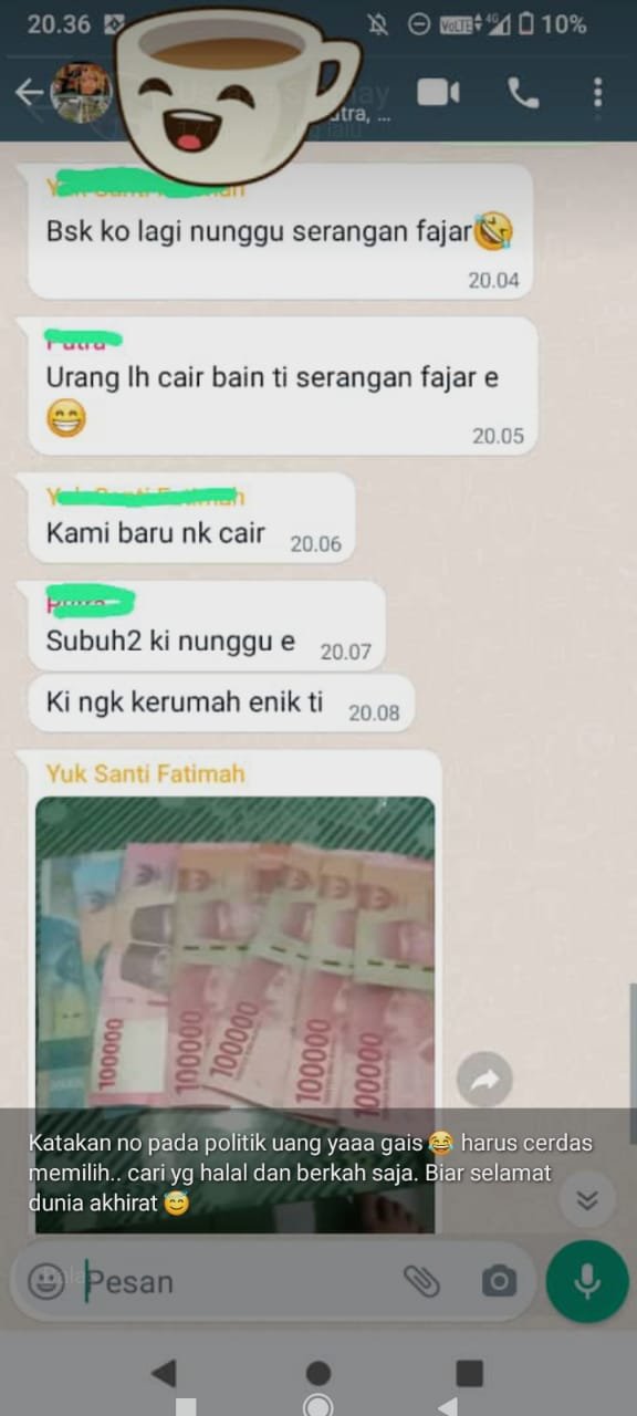 Sungguh Sangat Di Sayangkan Permainan Politik Serangan Fajar Mulai Beraksi di Shubuh Hari Diduga Caleg Aisyah (Icha) Dari Partai Demokrat
