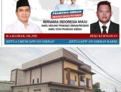 Menangkan Prabowo Gibran Satu Putaran Dikandang Banteng, Tim Relawan Go Gibran Babel Ucapkan Terimakasih Kepada TKN 02