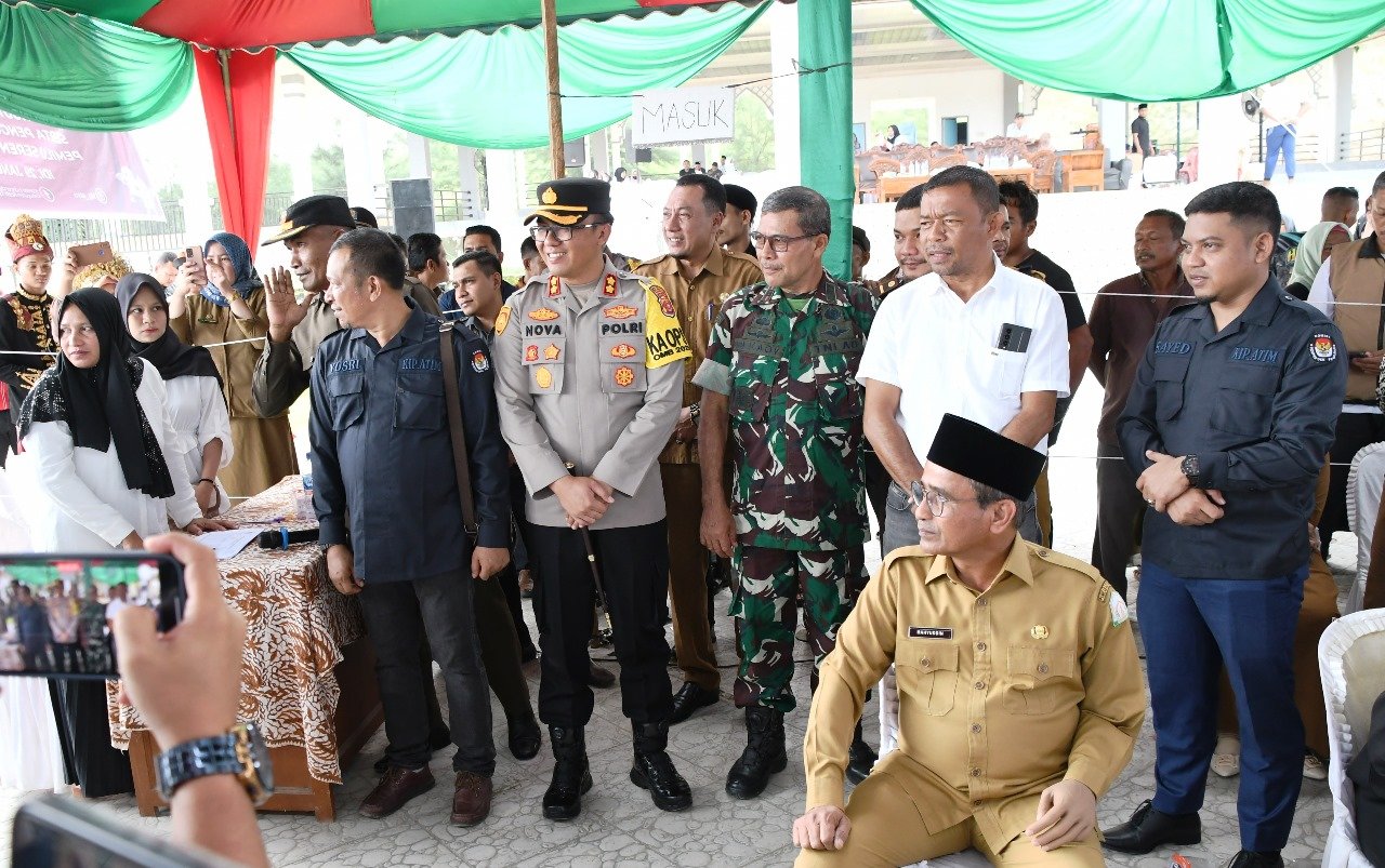 Bupati Aceh Timur Bersama Kapolres Aceh timur Apresiasi Pemilu Berjalan Aman