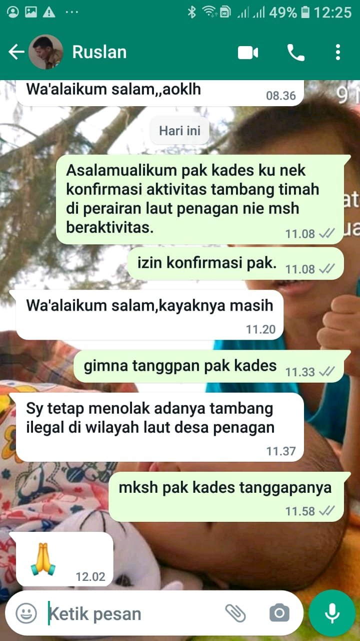 Sampai Saat Ini Tambang Timah Perairan Laut Penagan Masih Beraktivitas Tanpa Ada Tindakan Tegas Dari Aparat Penegak Hukum