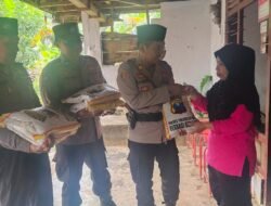 Polres Tulungagung Beri Bantuan Keluarga Petugas Linmas TPS 7 Desa Notorejo yang Meninggal