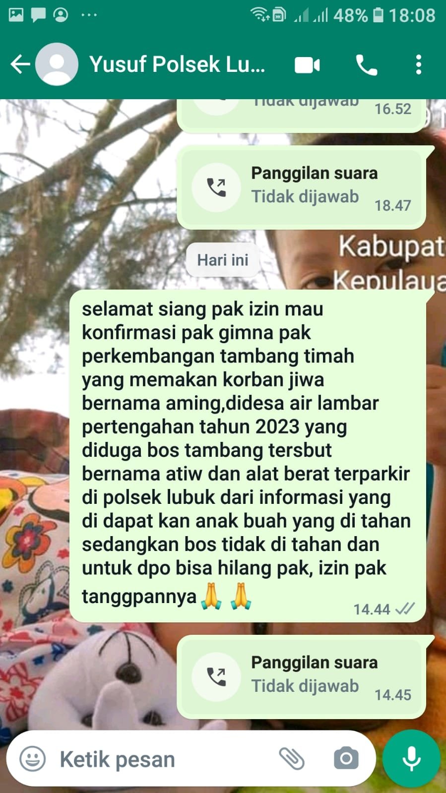 Anak Buahnya Menjadi Tersangka Sedangkan Bos Diduga Bernama Atiw Masih Bebas Berkeliaran