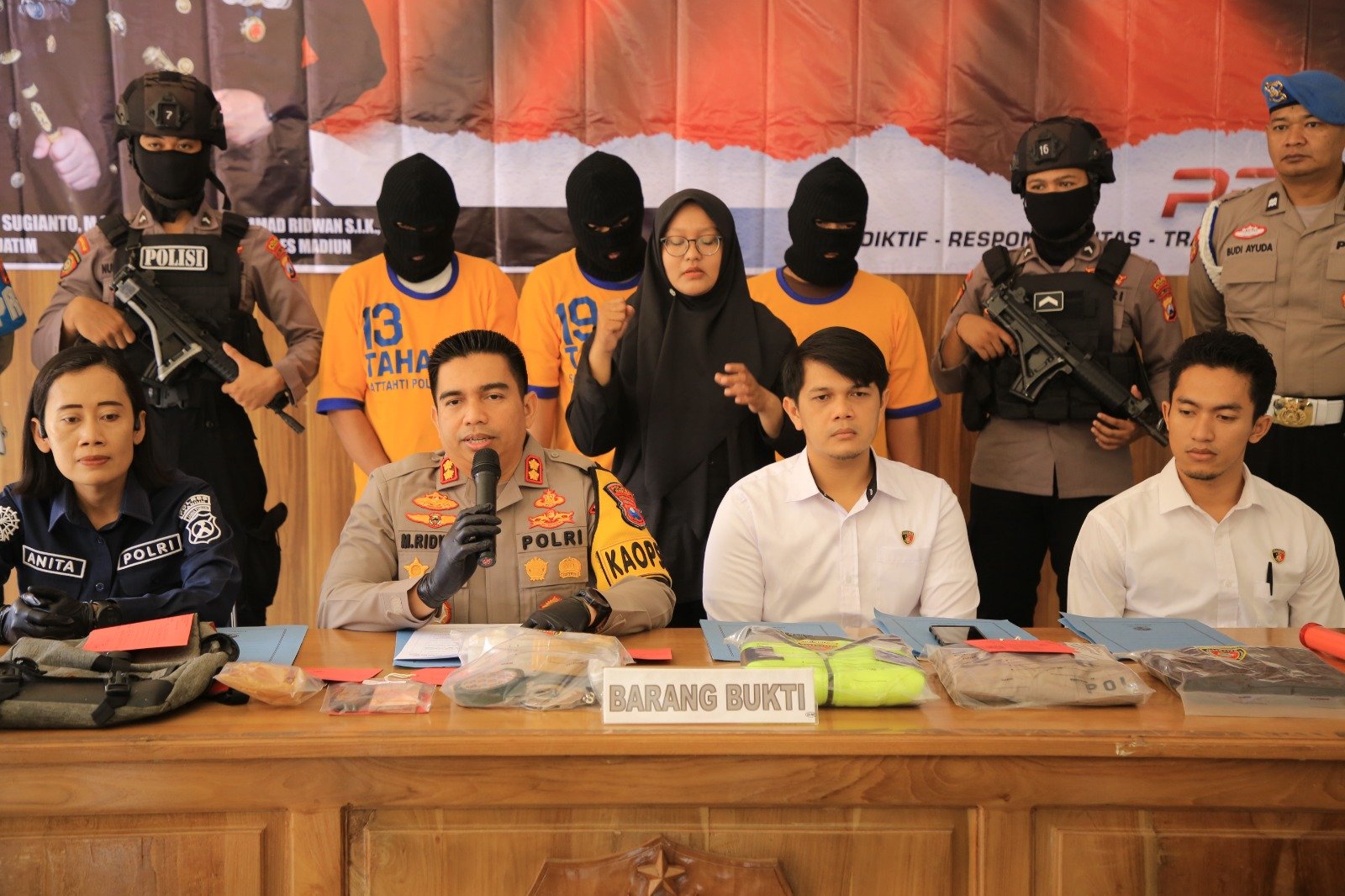 Polres Madiun Berhasil Ungkap Kasus Perampokan Truk Rokok, Tiga Tersangka Diamankan