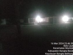 Jual beli timah malam hari diduga milik apng kampung Kadur belo kecamatan Muntok