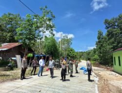 Persiapan Jelang Penutupan TMMD Kabagops Polres Kubar Tinjau Lokasi TMMD.