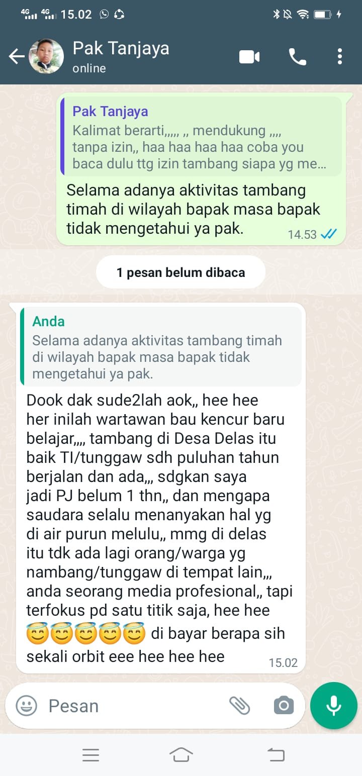 Pihak kades desa air delas menuduh/memfitnah wartawan dapat bayaran tanpa ada bukti yang jelas
