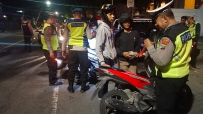 Polisi Amankan Puluhan Ranmor Tidak Sesuai Spektek di Kota Kediri Diduga Balap Liar