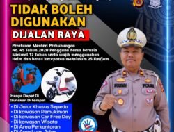 Himbauan kepada Sepeda Listrik Tidak Boleh Digunakan Di Jalan Raya