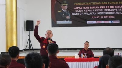 Kadivpas Lampung Sapa Warga Binaan dan Beri Penguatan Tusi bagi Pegawai Lapas dan Rutan Kotaagung