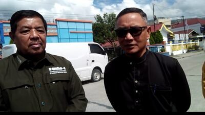 PT KERINCI KMH PLTA BATANG MERANGIN SERAH BANGUNAN JALAN REBAT BETON DI JALAN DUSUN BARU DI SUNGAI PENUH