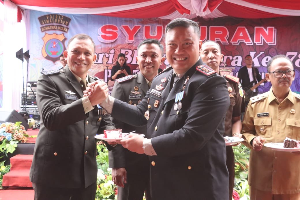 Kapolres Simalungun Pimpin Upacara Peringatan HUT Bhayangkara ke-78, Berlangsung Khidmat