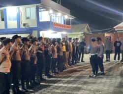 Personel Polres Tanggamus Patroli Malam Di Jalan Lintas Barat,Ini Rangkaian Giat nya ..!!