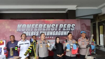 Polres Tulungagung Berhasil Ungkap Peredaran Bahan Peledak Ilegal, 5 Tersangka dan 6 Kg Mesiu Diamankan