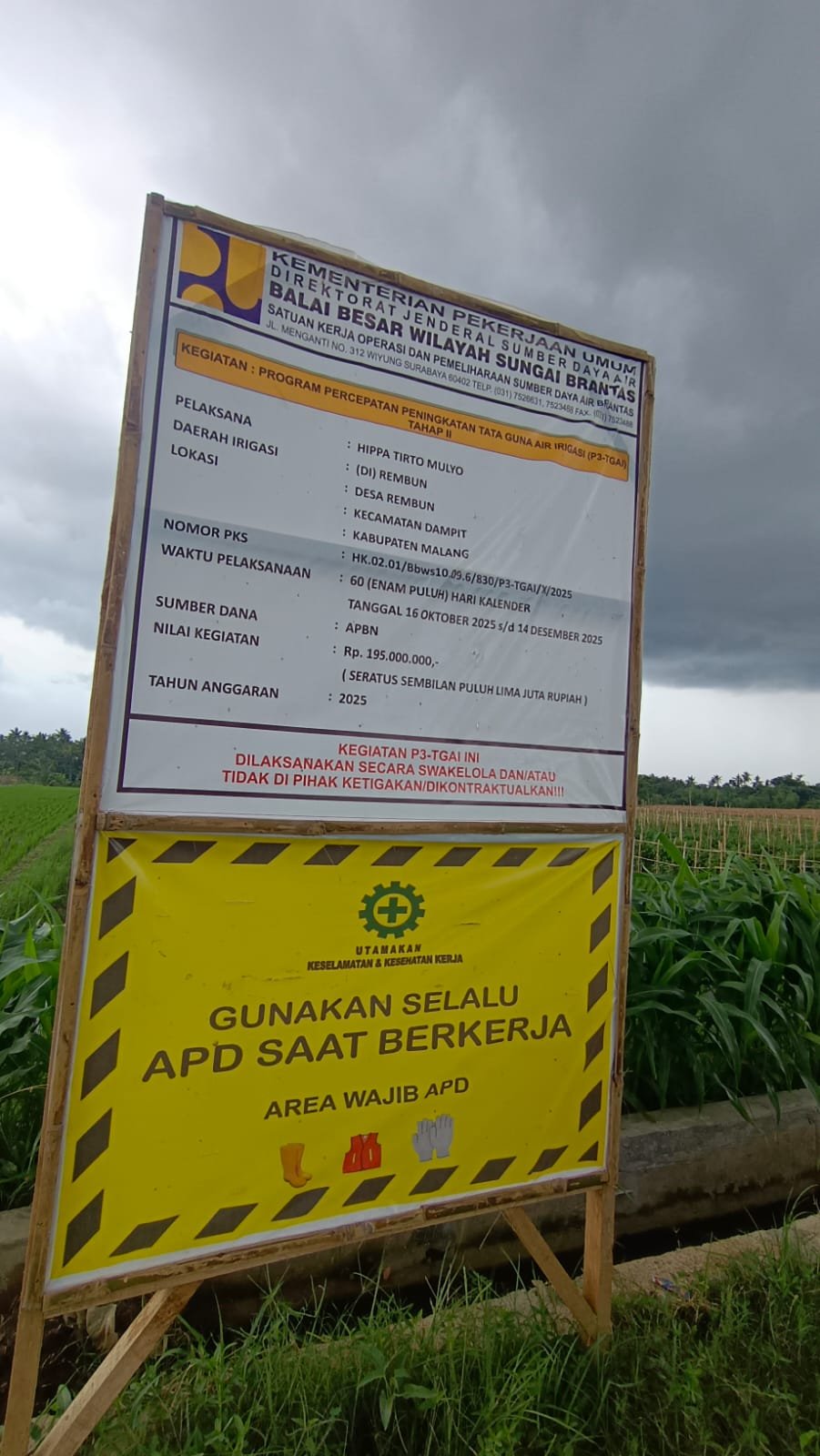 Pembangunan Infrastruktur Pertanian HIPPA Tirto Mulyo di Desa Rembun