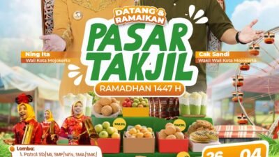 Pasar Takjil Ramadan 2026 Kembali Hadir di Kota Mojokerto, Ajak Masyarakat Berbuka Puasa Bersama