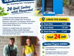 24 KK di Wajak Kidul Tulungagung Akhirnya Nikmati Sanitasi Layak, Program SANIMAS Moro Lego Rampung