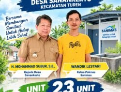 Warga Sambut Antusias! 23 Unit SANIMAS di Sanankerto Turen Malang