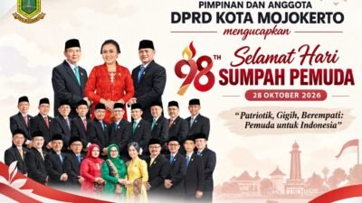 Pimpinan dan Anggota DPRD Kota Mojokerto Mengucapkan Selamat Hari Sumpah Pemuda ke-98 Tahun