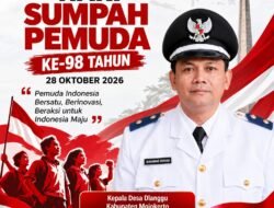 Kepala Desa Dlanggu Kabupaten Mojokerto Mengucapkan Selamat Hari Sumpah Pemuda ke-98 Tahun 2026