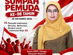 Kepala SMPN 1 Dlanggu Kabupaten Mojokerto Mengucapkan Selamat Hari Sumpah Pemuda ke-98 Tahun 2026