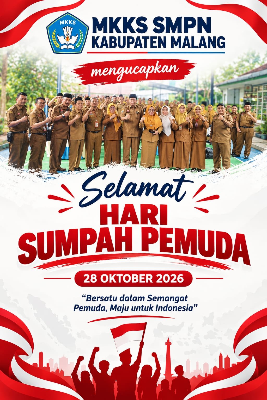MKKS SMPN Kabupaten Malang Mengucapkan Selamat Hari Sumpah 28 Oktober 2026