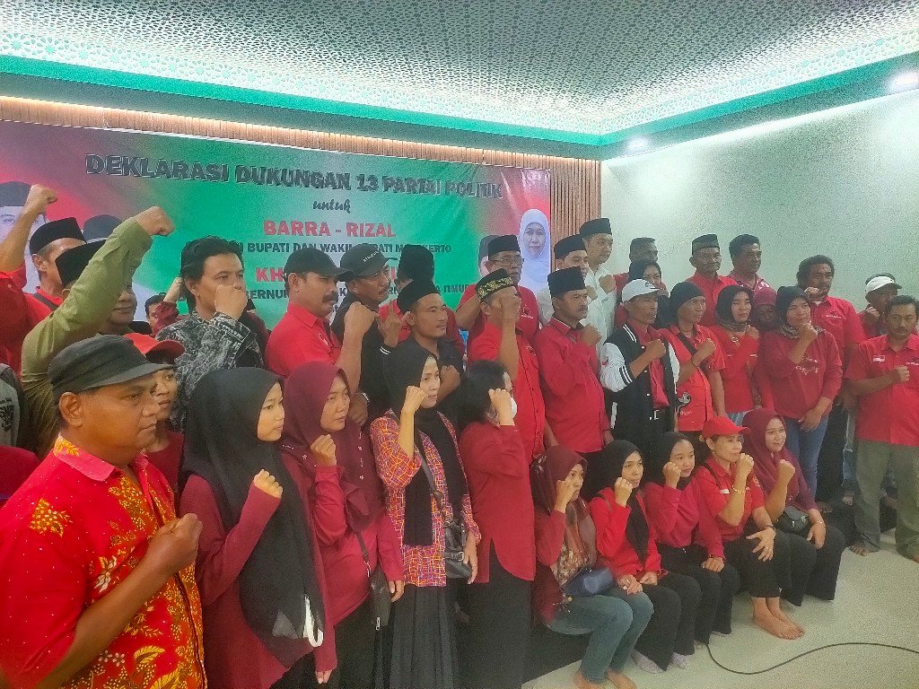 Jelang Pilkada Mojokerto, 13 Parpol Deklarasikan Mubarok