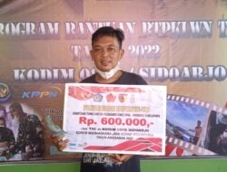 Koramil 0816/05 Tulangan Menyalurkan Untuk Kedua Kalinya BTPKLWN