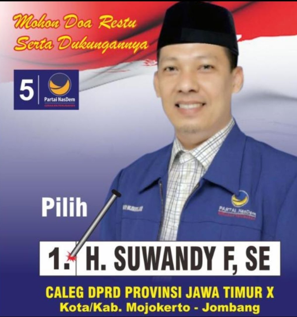 H. Suwandy Firdaus, S.E., Caleg DPRD Provinsi Jatim X (Kota/Kab. Mojokerto - Jombang)