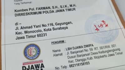 LBH Djawa Dwipa Dampingi Mahfudi Laporkan Mulyadi dan Rusnadi ke Polda Jatim