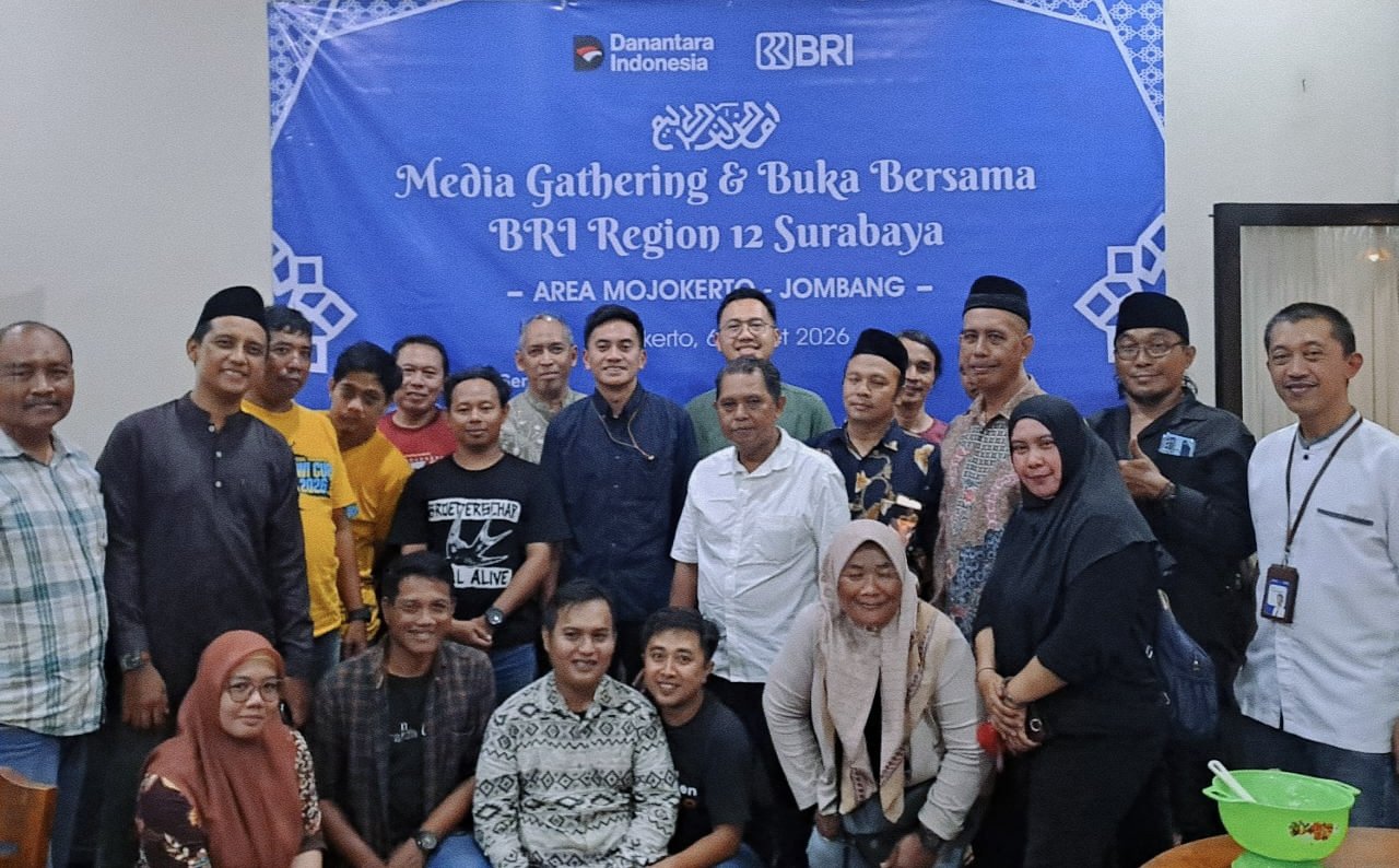 Perkuat Kemitraan, BRI Regional 12 Surabaya Buka Puasa Bersama PWI Mojokerto dan PWMR