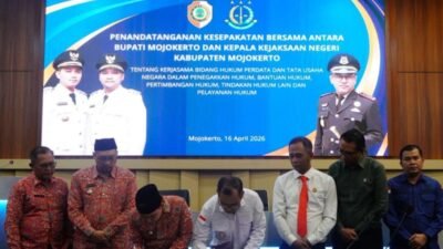 Dorong Tata Kelola Pemerintahan Berlandaskan Kepastian Hukum, Bupati Mojokerto Perbarui MoU dengan Kejaksaan Negeri