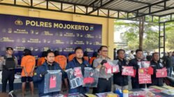 Kapolres Mojokerto Bongkar 15 Kasus Kejahatan: 11 Curanmor dan 52 Paket Sabu 250 Gram