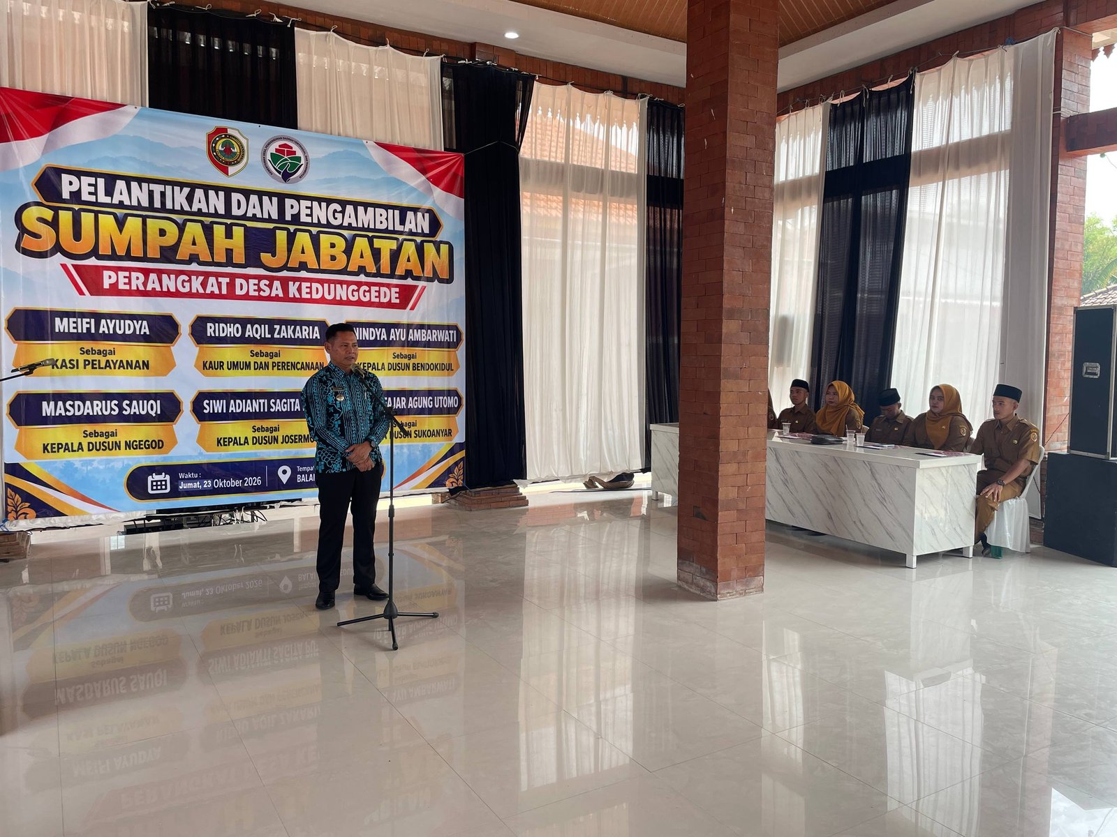 Pelayanan Desa Kedunggede Makin Lengkap, 6 Perangkat Baru Resmi Dilantik Kades Kedunggede