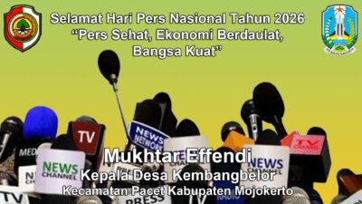 Kepala Desa Kembangbelor, Pacet, Mojokerto Mengucapkan Selamat Hari Pers Nasional 2026