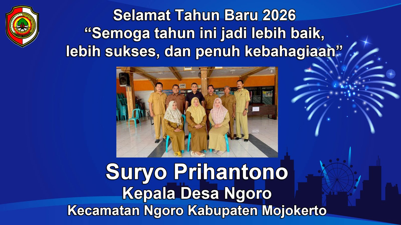 Kepala Desa Ngoro Kabupaten Mojokerto Mengucapkan Selamat Tahun Baru 2026
